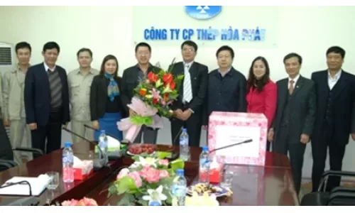 Lãnh đạo tỉnh Hải Dương thăm Khu liên hợp gang thép Hòa Phát