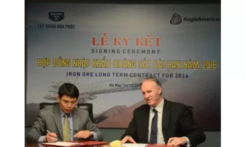 Hòa Phát ký hợp đồng dài hạn nhập khẩu quặng sắt