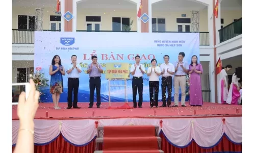 Hòa Phát bàn giao các công trình tài trợ tại Hải Dương