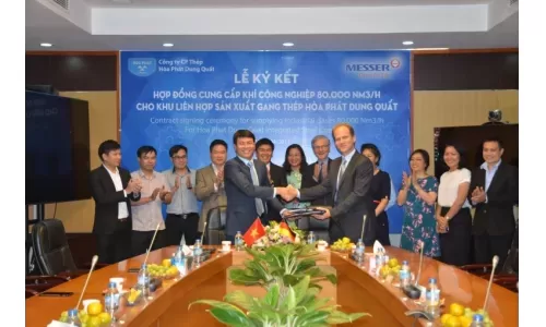 Hòa Phát và Messer: Hợp tác cung cấp khí công nghiệp