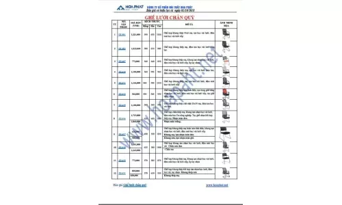 Báo giá ghế lưới chân quỳ