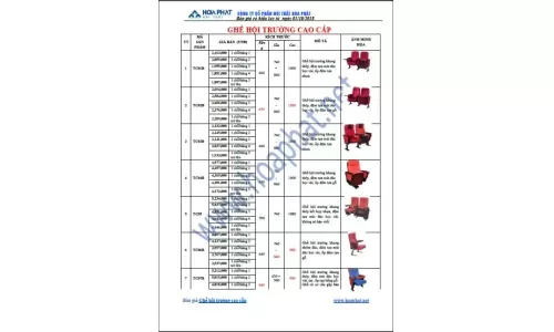 Báo giá Ghế hội trường cao cấp