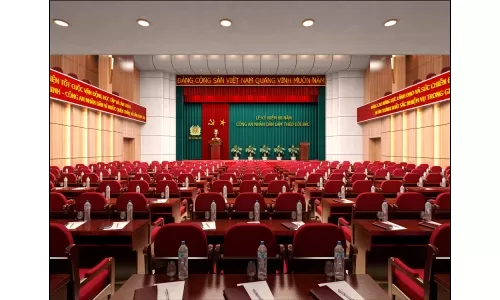 Ghe hoi truong cao cap bọc nỉ khung gỗ tự nhiên