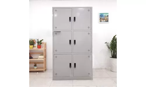 Tủ locker sắt 6 ngăn được sử dụng làm tủ tài liệu văn phòng