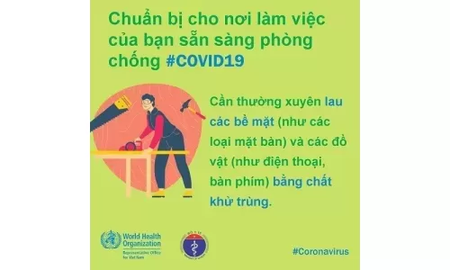 Vệ sinh văn phòng đúng cách phòng chống dịch covid-19