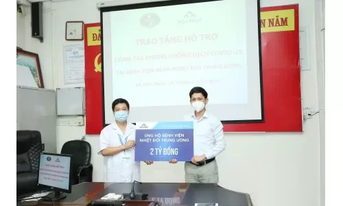 Tập đoàn Hòa Phát tiếp tục ủng hộ 3 tỷ đồng hỗ trợ công tác phòng chống dịch Covid-19