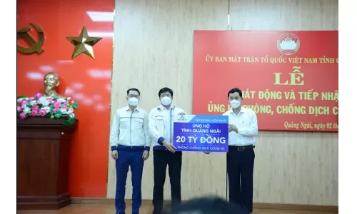 Hòa Phát ủng hộ tỉnh Quảng Ngãi 20 tỷ đồng phòng chống dịch Covid-19