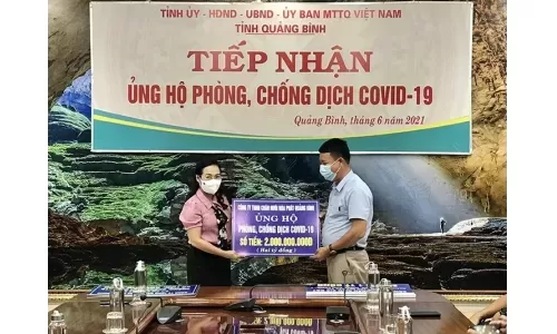 Hòa Phát ủng hộ 2 tỷ đồng hỗ trợ tỉnh Quảng Bình phòng, chống dịch covid-19