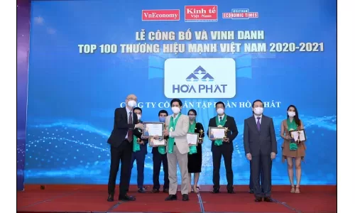 Hòa Phát được vinh danh Thương hiệu mạnh lần thứ 10 liên tiếp