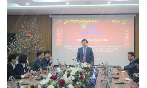 Bí thư Tỉnh ủy Hải Dương đến thăm và chúc Tết CBCNV Thép Hòa Phát