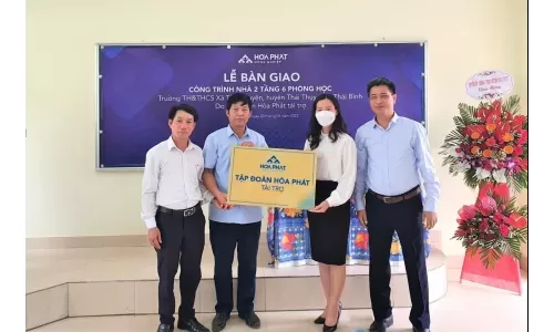 Hòa Phát tài trợ công trình trị giá 2,2 tỷ đồng cho Trường TH&THCS xã Thụy Duyên