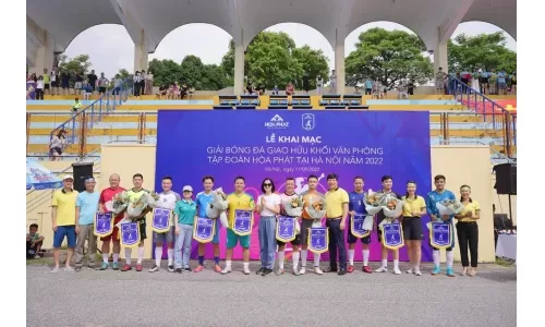 Khai mạc Giải bóng đá giao hữu khối văn phòng Tập đoàn Hòa Phát tại Hà Nội năm 2022  