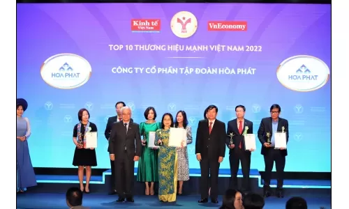 Hòa Phát được vinh danh top 10 Thương hiệu mạnh Việt Nam 2022