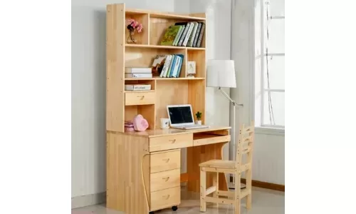 5 mẫu bàn làm việc liền giá sách giá rẻ - nội thất Hoà Phát