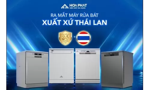 Hòa Phát ra mắt bộ sưu tập máy rửa bát xuất xứ Thái Lan, tiết kiệm 85% lượng nước tiêu thụ