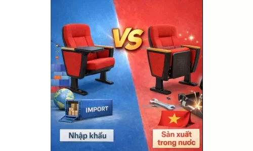 Ghế hội trường nhập khẩu và sản xuất trong nước khác nhau ra sao?