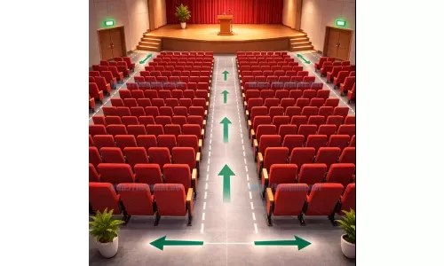 Khoảng cách lối đi hội trường tiêu chuẩn