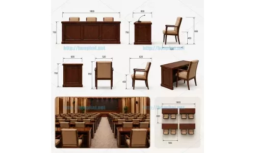 Kích thước bàn ghế hội trường chuẩn