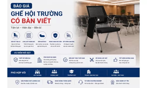 Báo giá Ghế hội trường có bàn viết