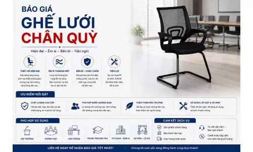 Báo giá ghế lưới chân quỳ
