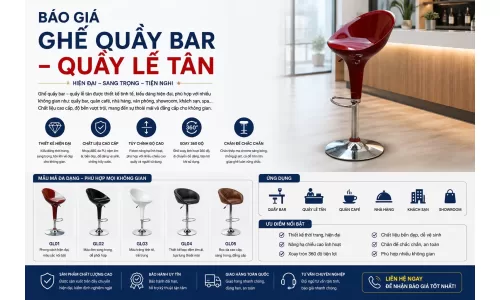 Báo giá Ghế quầy Bar - Quầy lễ tân