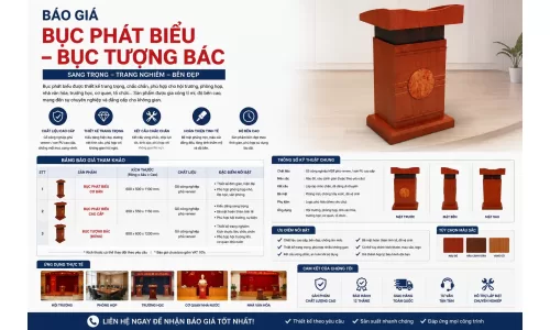 Báo giá Bục phát biểu - Bục tượng Bác