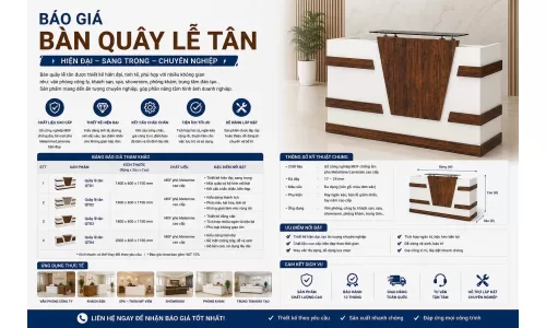 Báo giá bàn quầy lễ tân