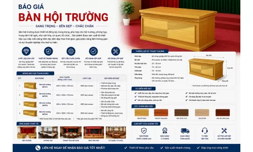 Báo giá bàn hội trường