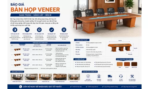 Báo giá Bàn họp Veneer