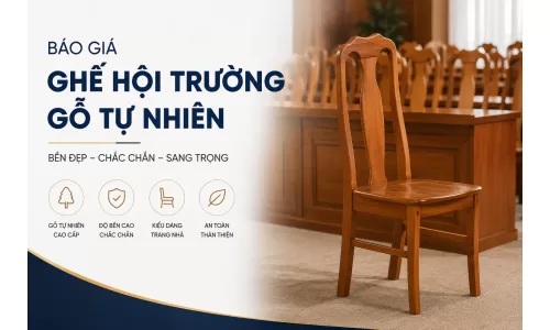 Báo giá Ghế hội trường gỗ tự nhiên