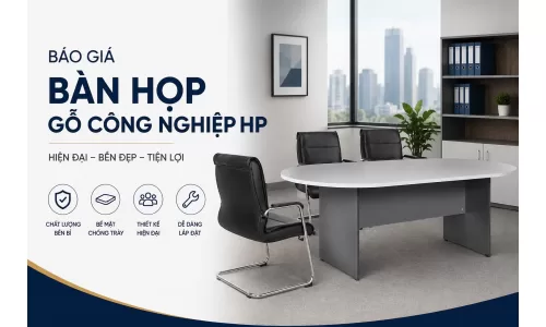 Báo giá Bàn họp gỗ công nghiệp HP