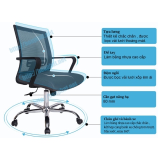 Ưu điểm Ghế lưới GL117M