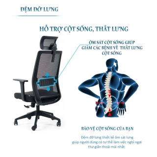 Ghế xoay lưới FMX824