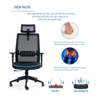 Ghế xoay lưới FMX824