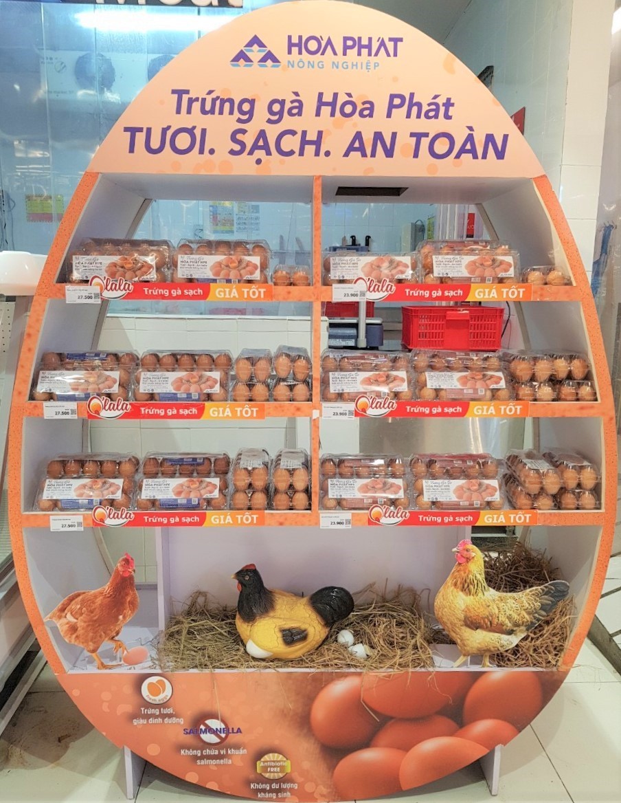 Trứng gà Hòa Phát phủ sóng hệ thống Vinmart và hầu hết các siêu thị tại Hà Nội 1