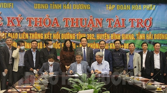 Tập đoàn Hòa Phát tài trợ tỉnh Hải Dương xây dựng nút giao cao tốc Hà Nội – Hải Phòng