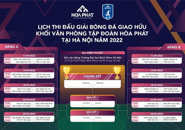 Khai mạc Giải bóng đá giao hữu khối văn phòng Tập đoàn Hòa Phát tại Hà Nội năm 2022 