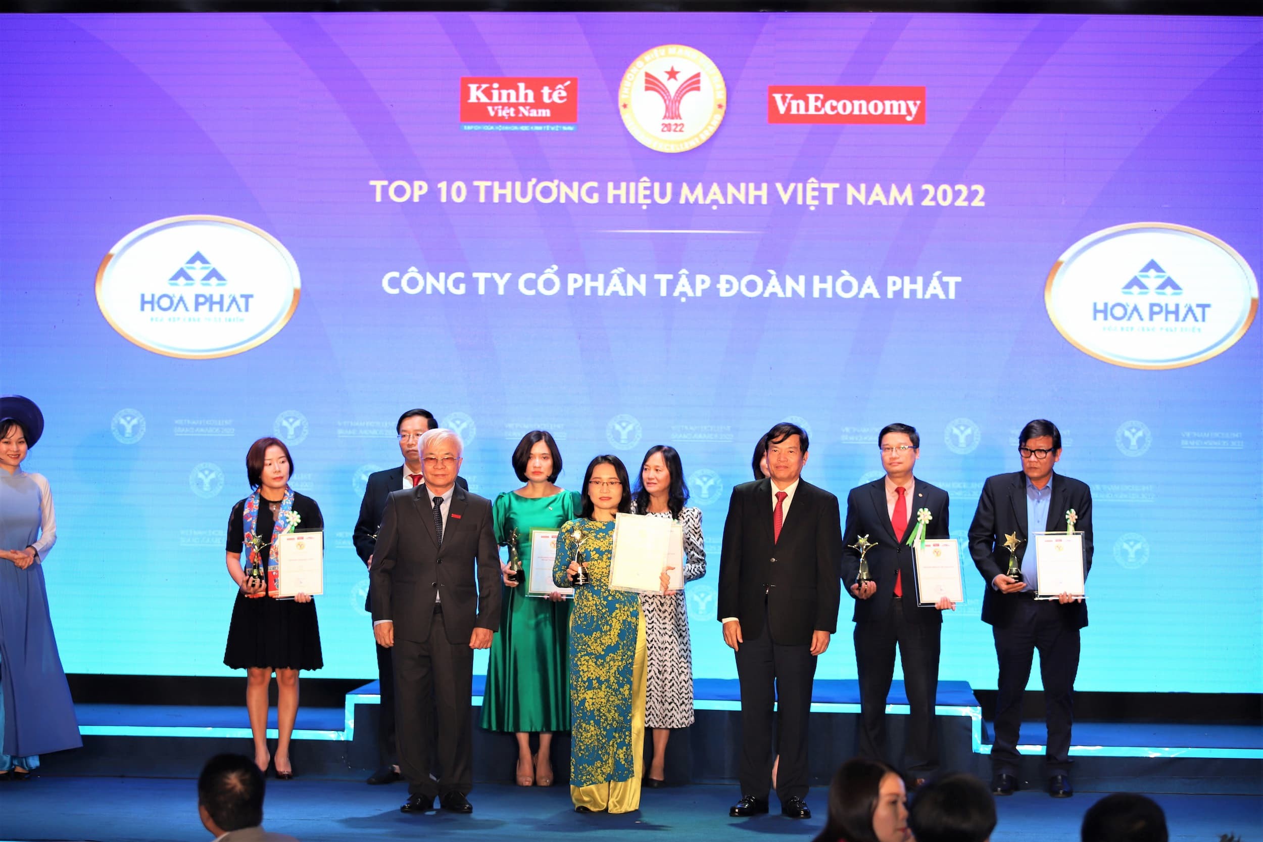 Hòa Phát được vinh danh top 10 Thương hiệu mạnh Việt Nam 2022