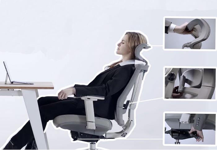 Ghế văn phòng tốt cho lưng có phần tựa lưng có thể điều chỉnh và hỗ trợ thắt lưng