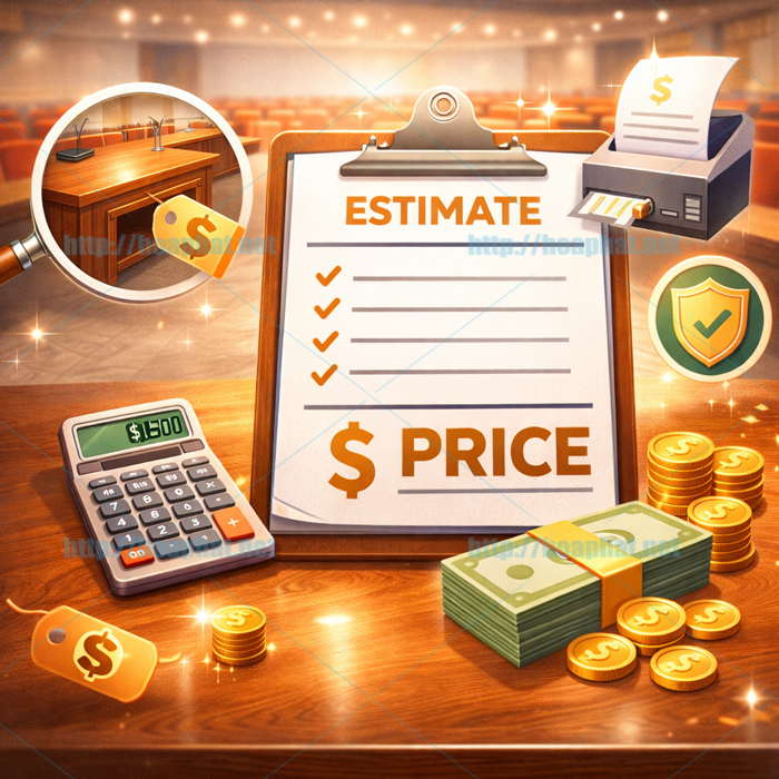 báo giá bàn hội trường