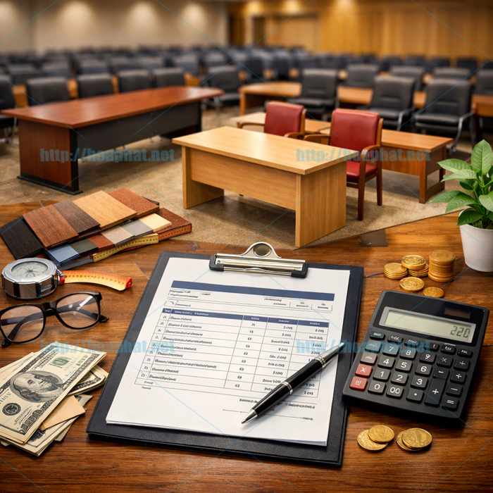 báo giá bàn hội trường