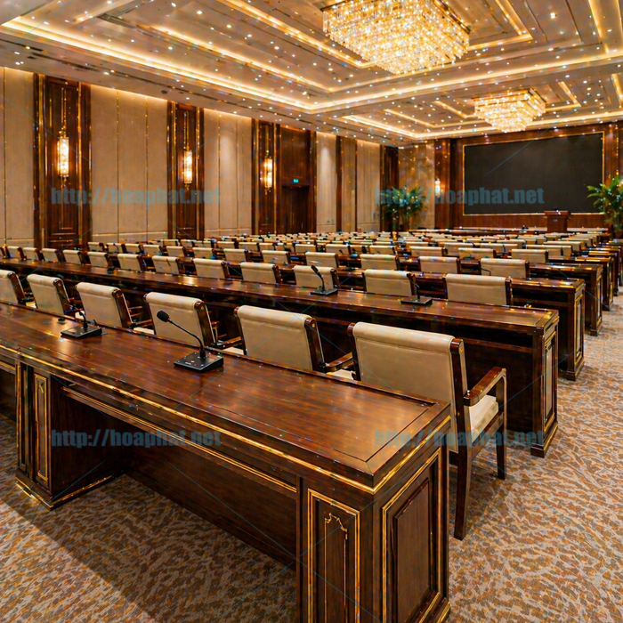 Bàn hội trường thiết kế sang trọng