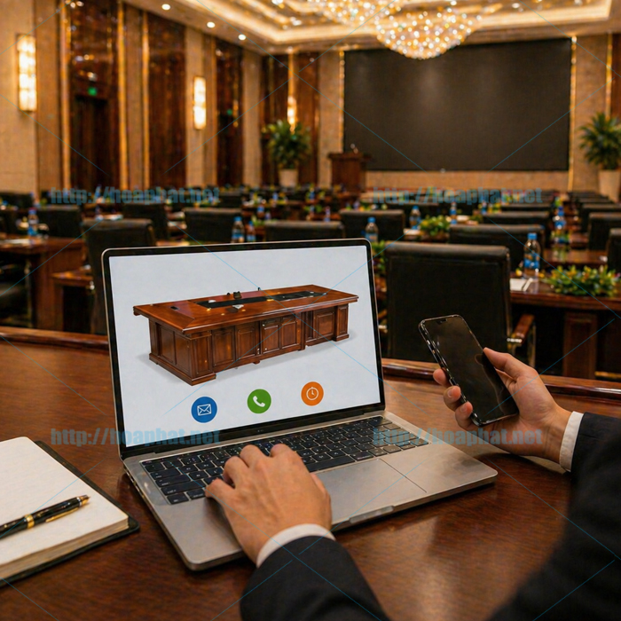 Nhận báo giá bàn hội trường nhanh