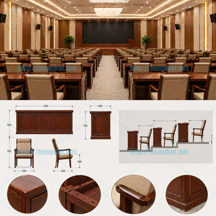 Tiêu chuẩn bàn ghế hội trường