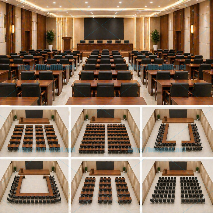 Cách bố trí bàn ghế hội trường