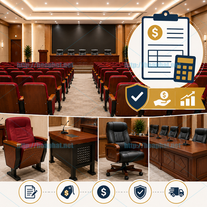 Báo giá bàn ghế hội trường mới nhất