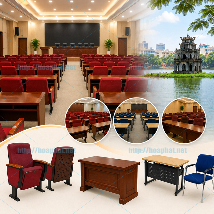 Bàn ghế hội trường giá rẻ Hà Nội