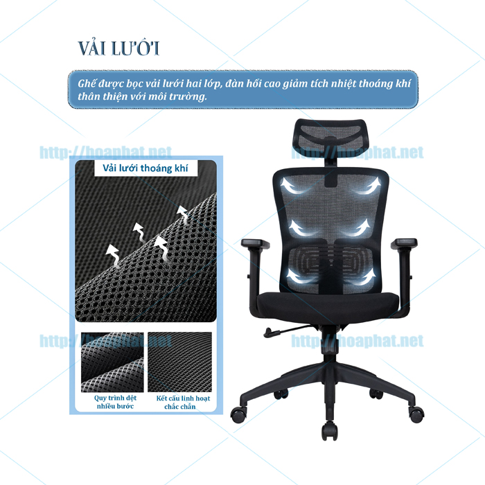 Ghế xoay lưới nhập khẩu FMX828