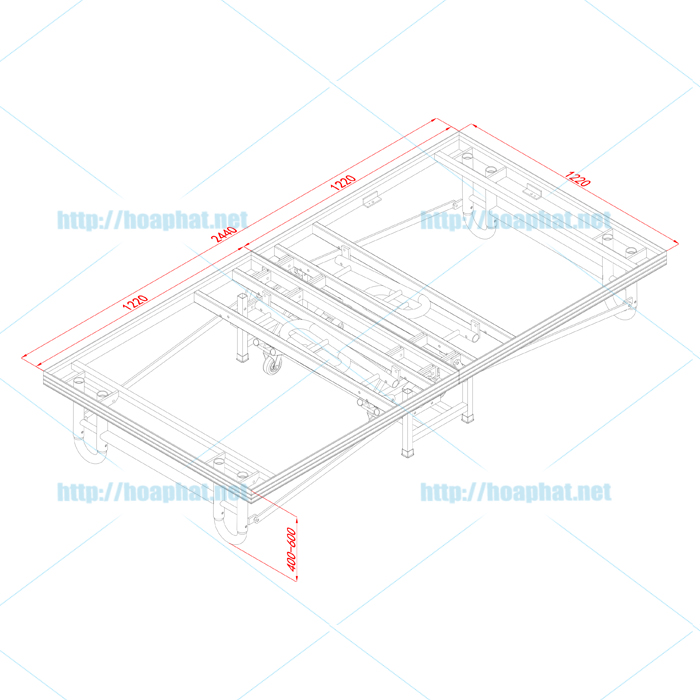 Chi tiết kỹ thuật Bục sân khấu di động BKS2412 Chi tiết kỹ thuật Bục sân khấu di động BKS2412