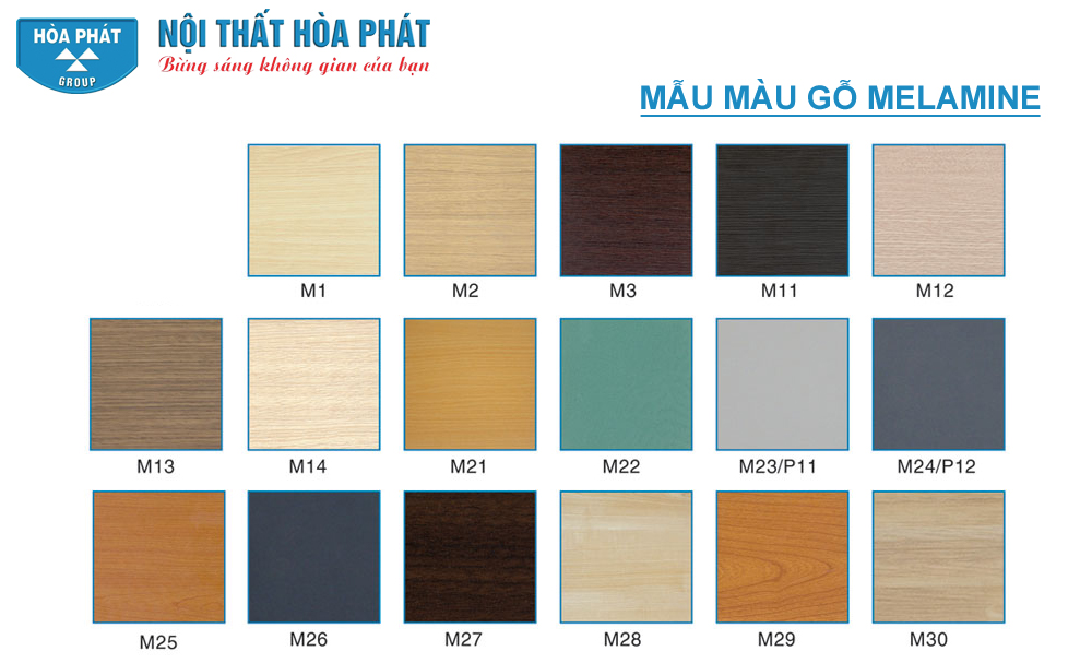 Bảng Mẫu Mầu Gỗ Melamine Hòa Phát Bảng Mẫu Mầu Gỗ Melamine Hòa Phát